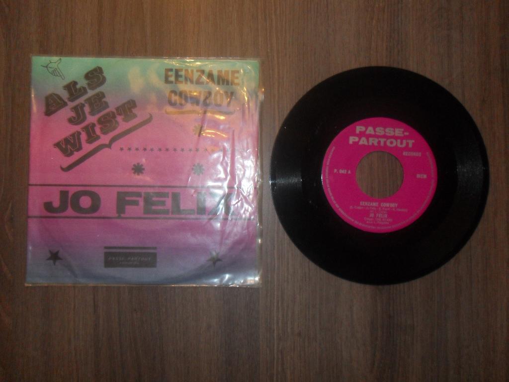 Jo Felix - Eenzame cowboy, Cd's en Dvd's, Vinyl | Nederlandstalig, Ophalen of Verzenden, Gebruikt, 7 inch, Levenslied of Smartlap