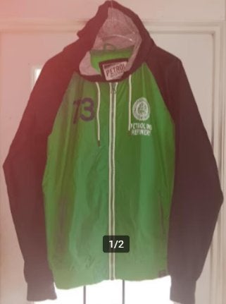 Veste imperméable capuche bleu/vert " Petrol " L, Ophalen of Verzenden, Gedragen, Maat 52/54 (L), Overige kleuren