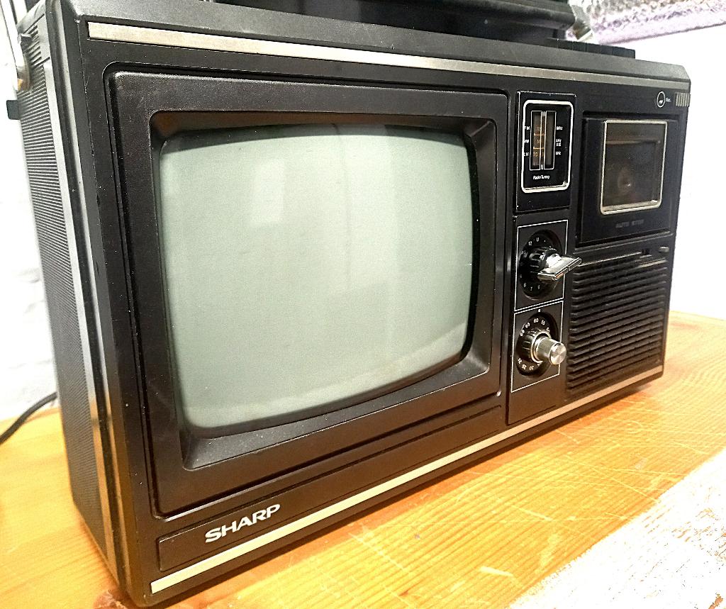 Téléviseur portable Sharp vintage, Enlèvement, Utilisé, Moins de 40 cm, Sharp