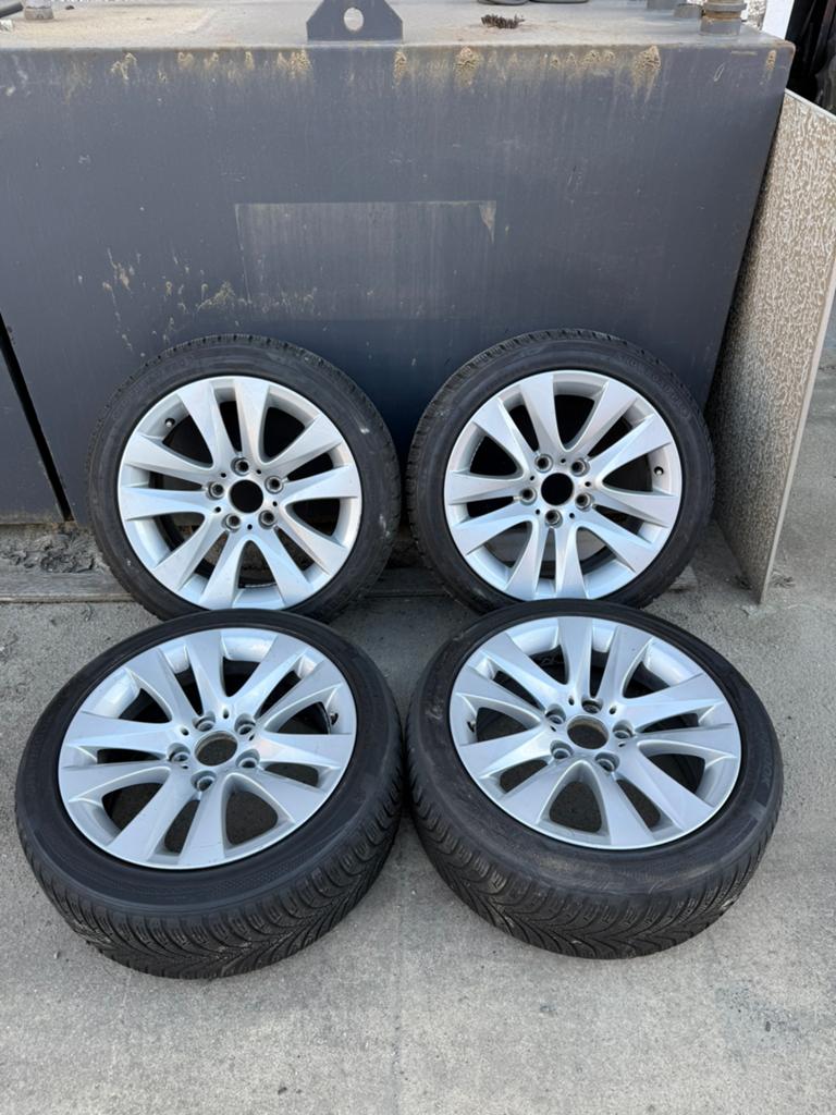 Bmw 17 inch 5x120 winterset goede banden, Enlèvement, 17 pouces, Pneu(s)