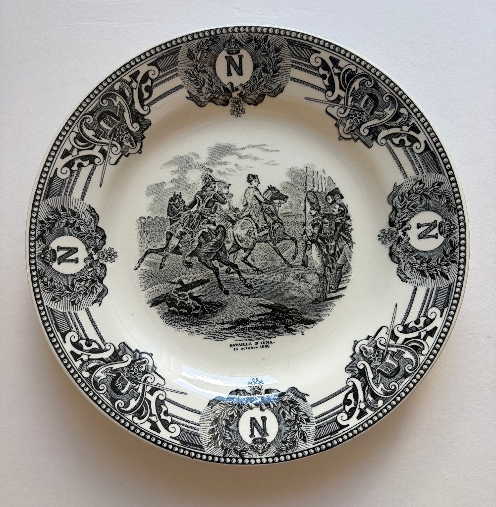 assiette NAPOLEON Bataille d'Iéna 14 octobre 1806 JENA BOCH, Antiquités & Art, Envoi