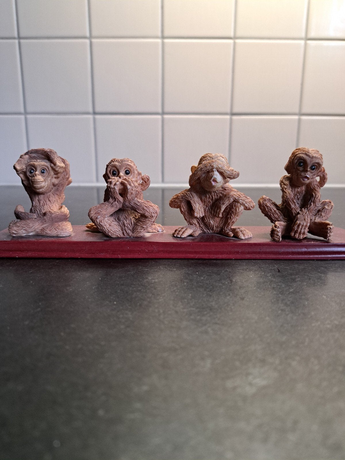 heel grappig beeldje van horen zien en zwijgen., Ophalen of Verzenden, Zo goed als nieuw, Dier