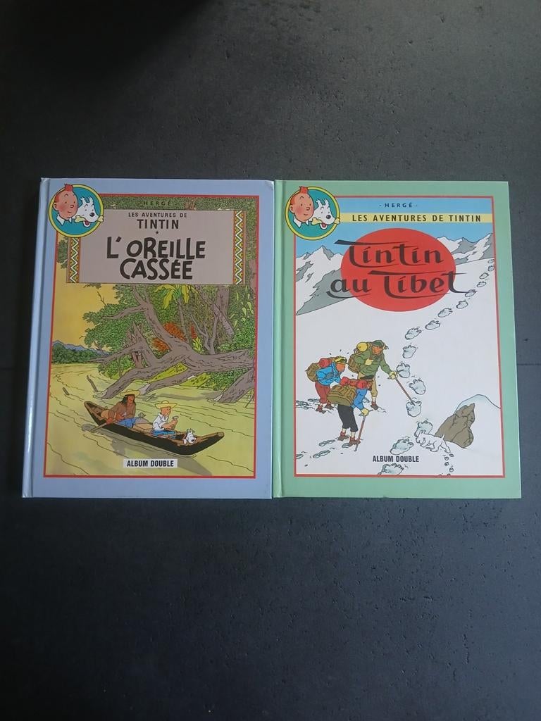 Lot de 2 bd double album tintin, Livres, Enlèvement ou Envoi