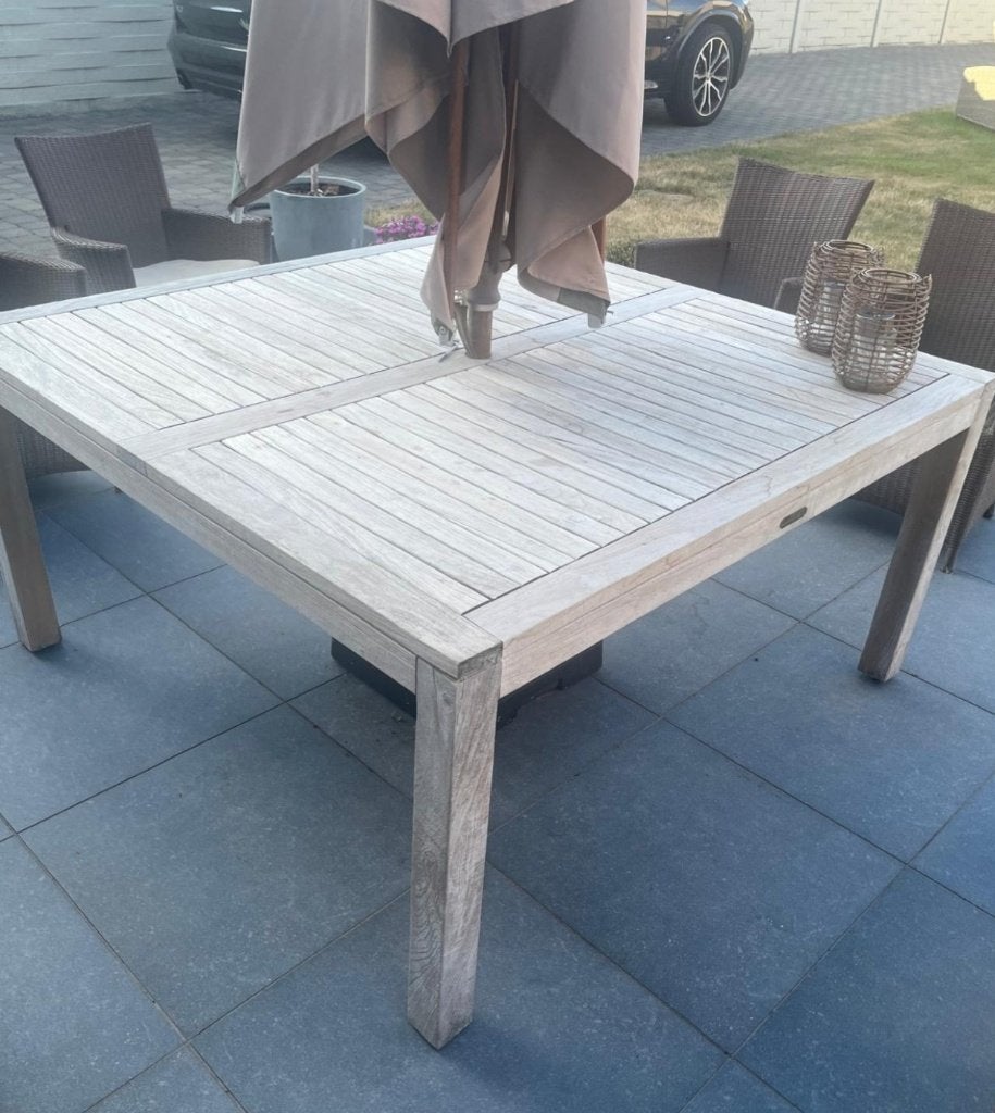 Tuintafel, Tuin en Terras, Ophalen, Gebruikt, Vierkant, Hout