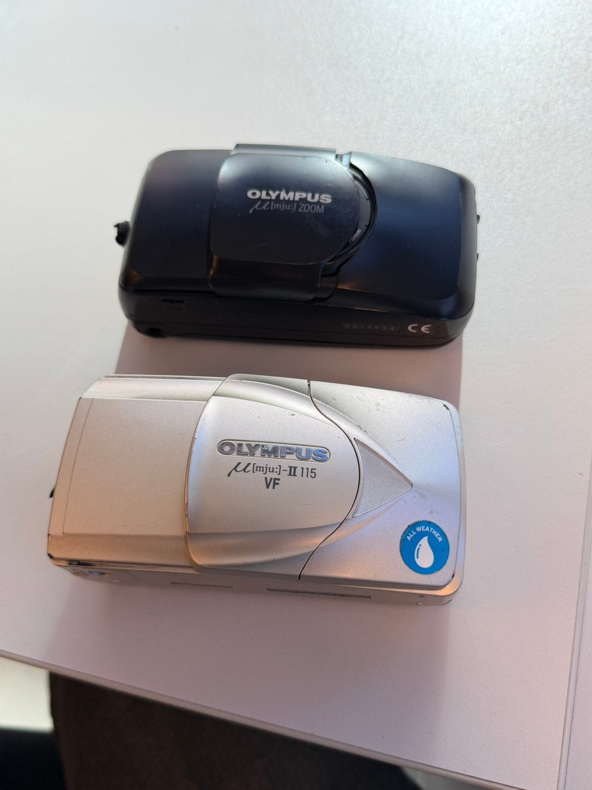2x Olympus Mju Vintage Analoge Fotocamera 35mm compact, Audio, Tv en Foto, Ophalen of Verzenden, Zo goed als nieuw, Compact, Olympus