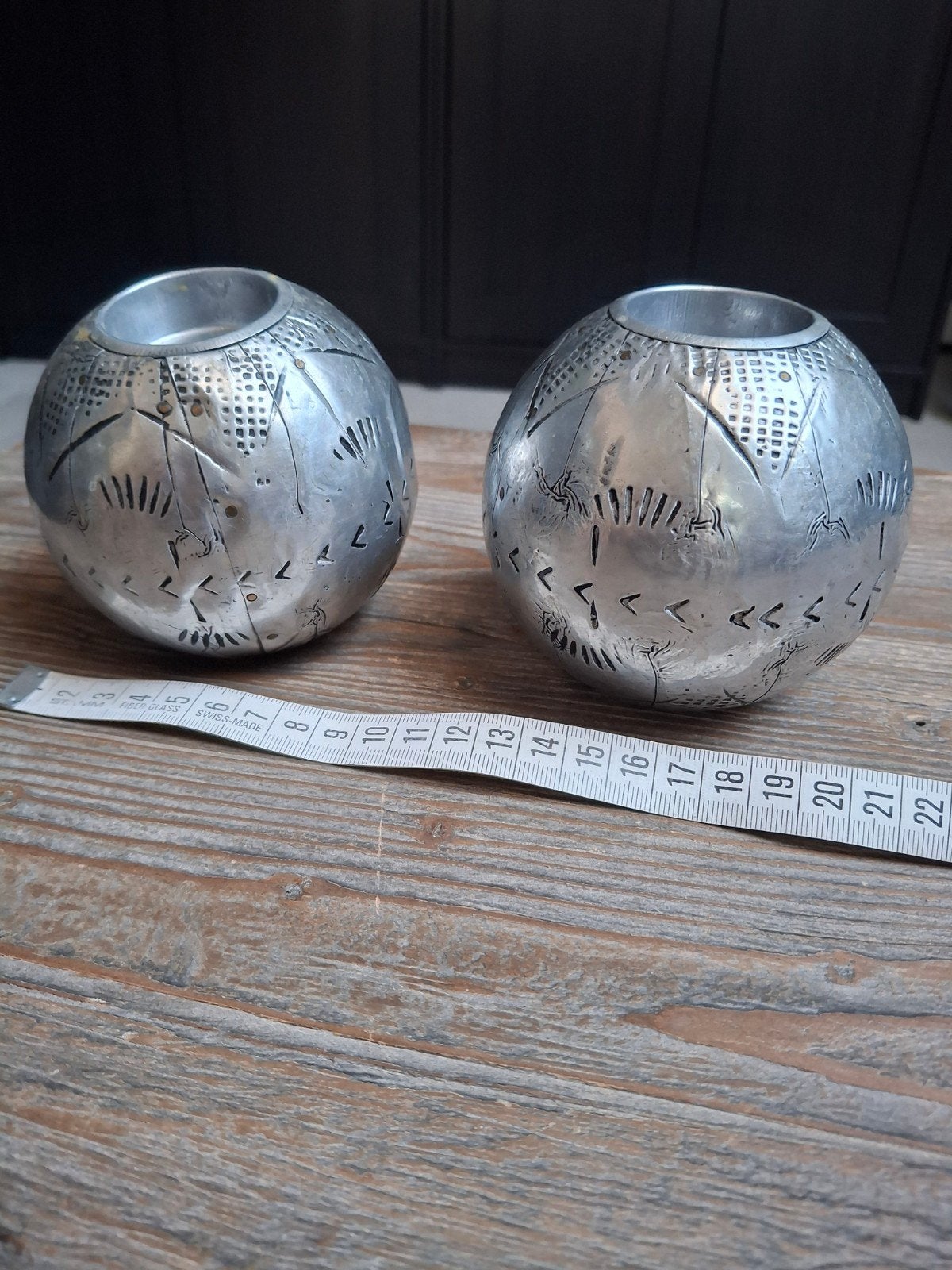set van 2 kaarsenhouders., Huis en Inrichting, Ophalen, Gebruikt, Waxinelichthouder