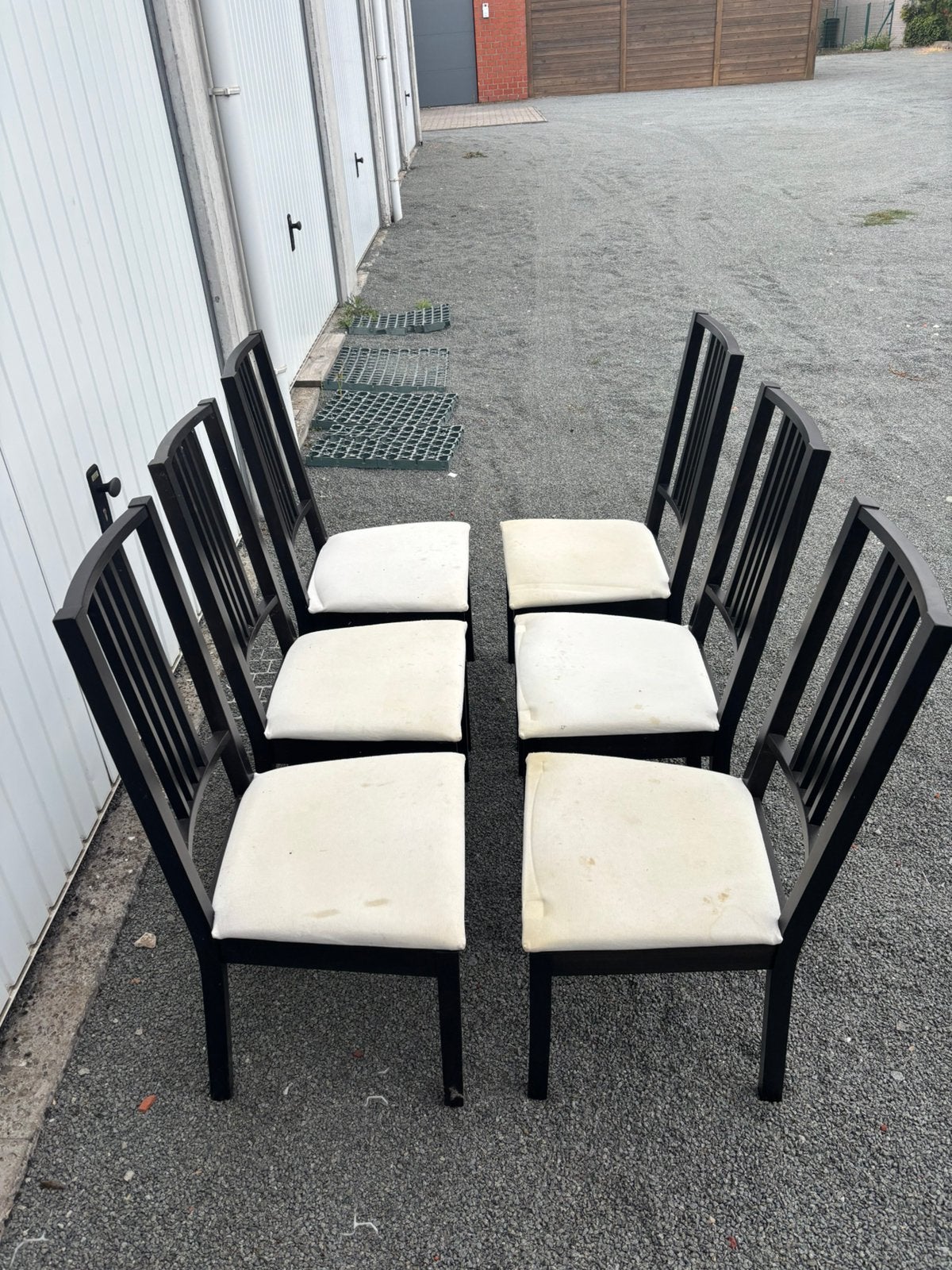 6 stoelen, Brun, Enlèvement, Bois, Cinq, Six Chaises ou plus