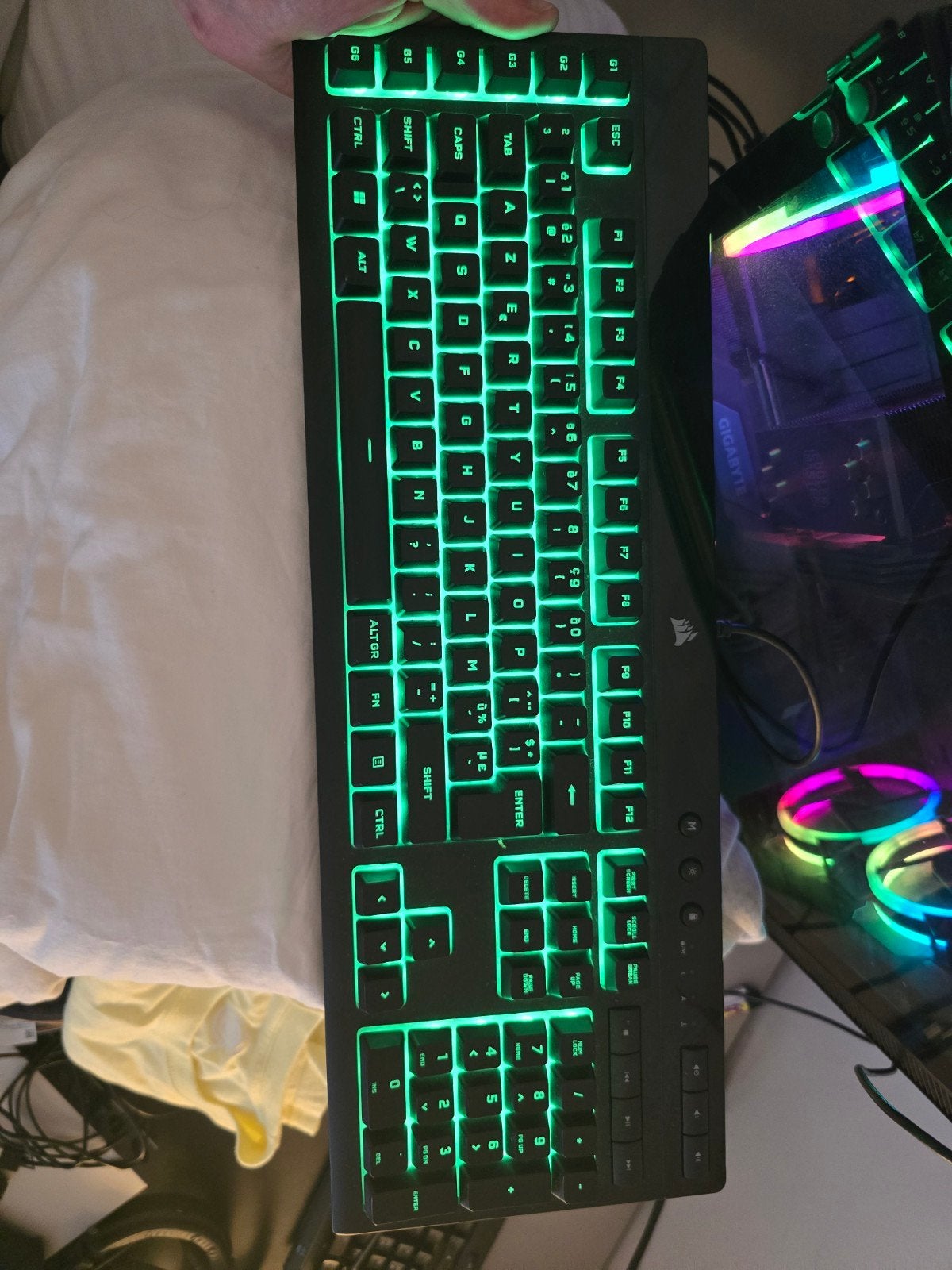 Clavier de jeu CORSAIR K5S RGB PRO XT AZERTY, à une jambe, Informatique & Logiciels, Claviers, Enlèvement