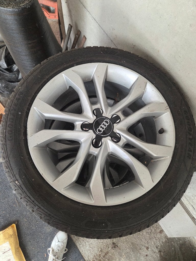 4 velgen met winterbanden Audi A5, Auto-onderdelen, Banden en Velgen, Ophalen, Gebruikt, Banden en Velgen, 17 inch