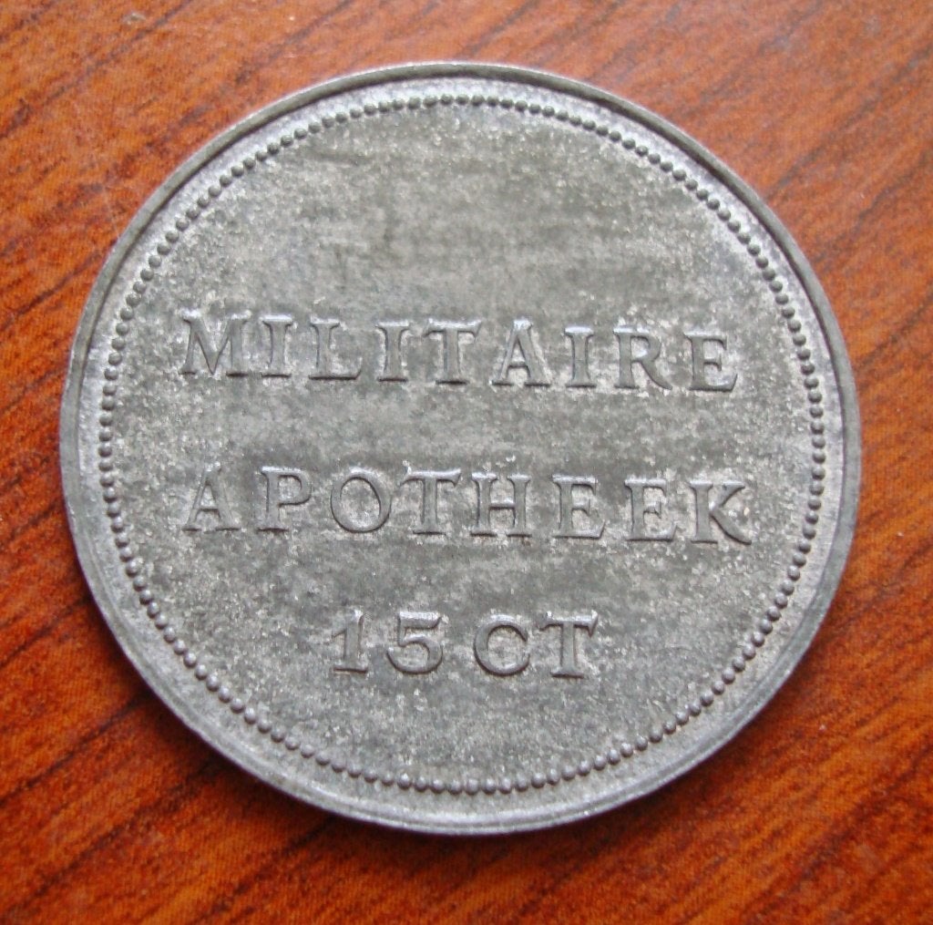 Nederlandse waardepenning 15 ct. Militaire Apotheek, Verzenden, Overige materialen