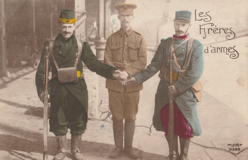 MILITAIR  FANTASIE - Leger Broeders  + 110 Jaar oud !, Ophalen of Verzenden, Voor 1920, Gelopen, Overige thema's