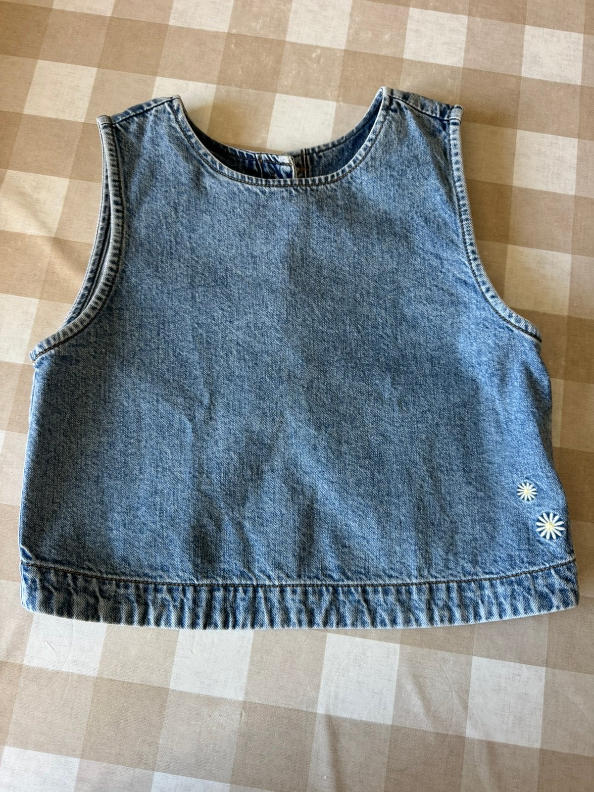 Jeans topje Steffi Mercie maat 14 jaar, Ophalen of Verzenden, Zo goed als nieuw