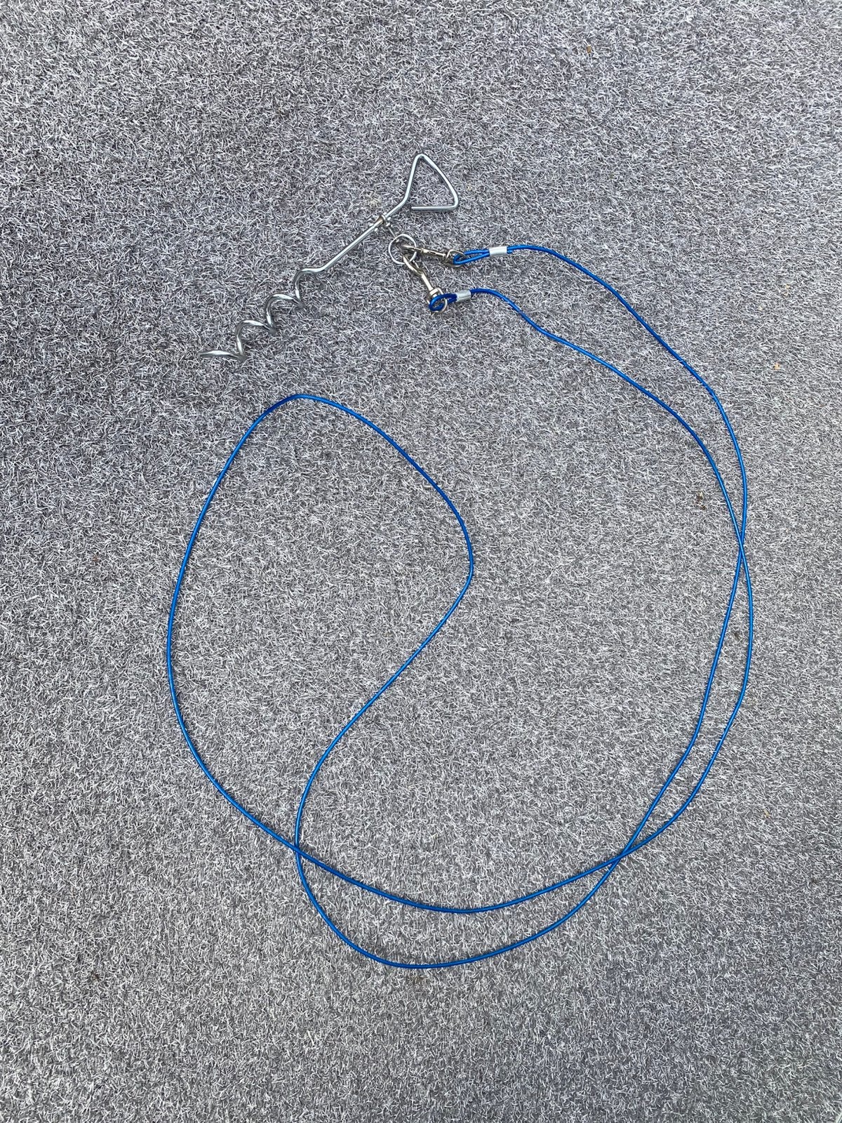 Grondpin en stalen kabel 5m, Animaux & Accessoires, Accessoires pour chiens, Enlèvement, Comme neuf