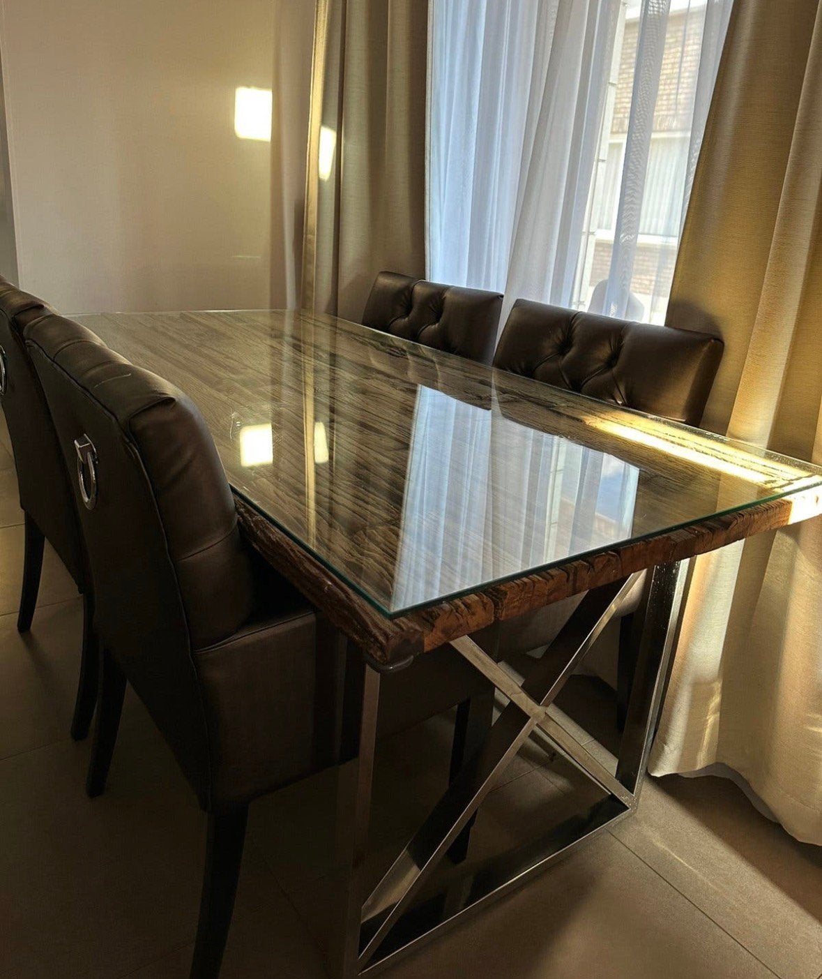 Eetafel met soelen, Ophalen of Verzenden, Zo goed als nieuw