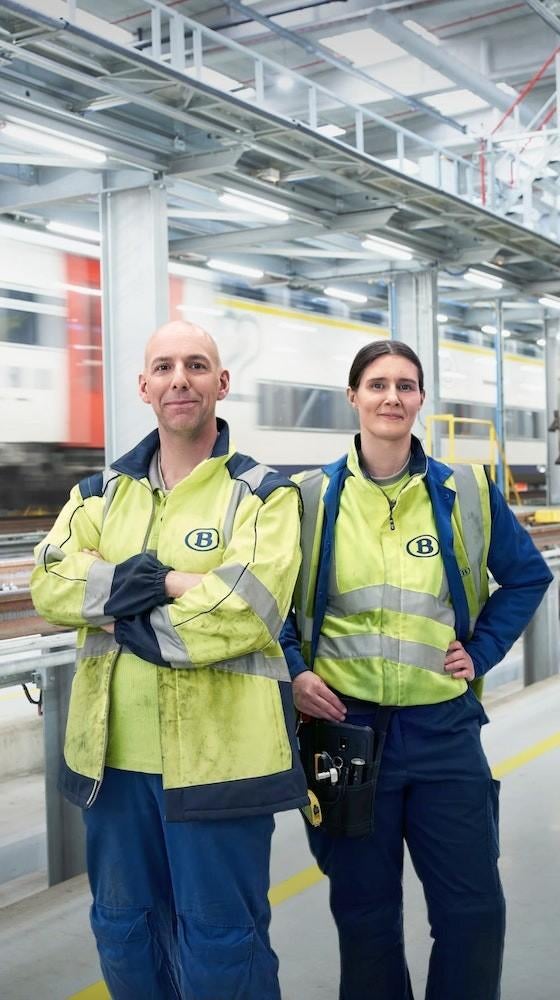 GEZOCHT: fluo veiligheidsvest NMBS heren L, Ophalen of Verzenden