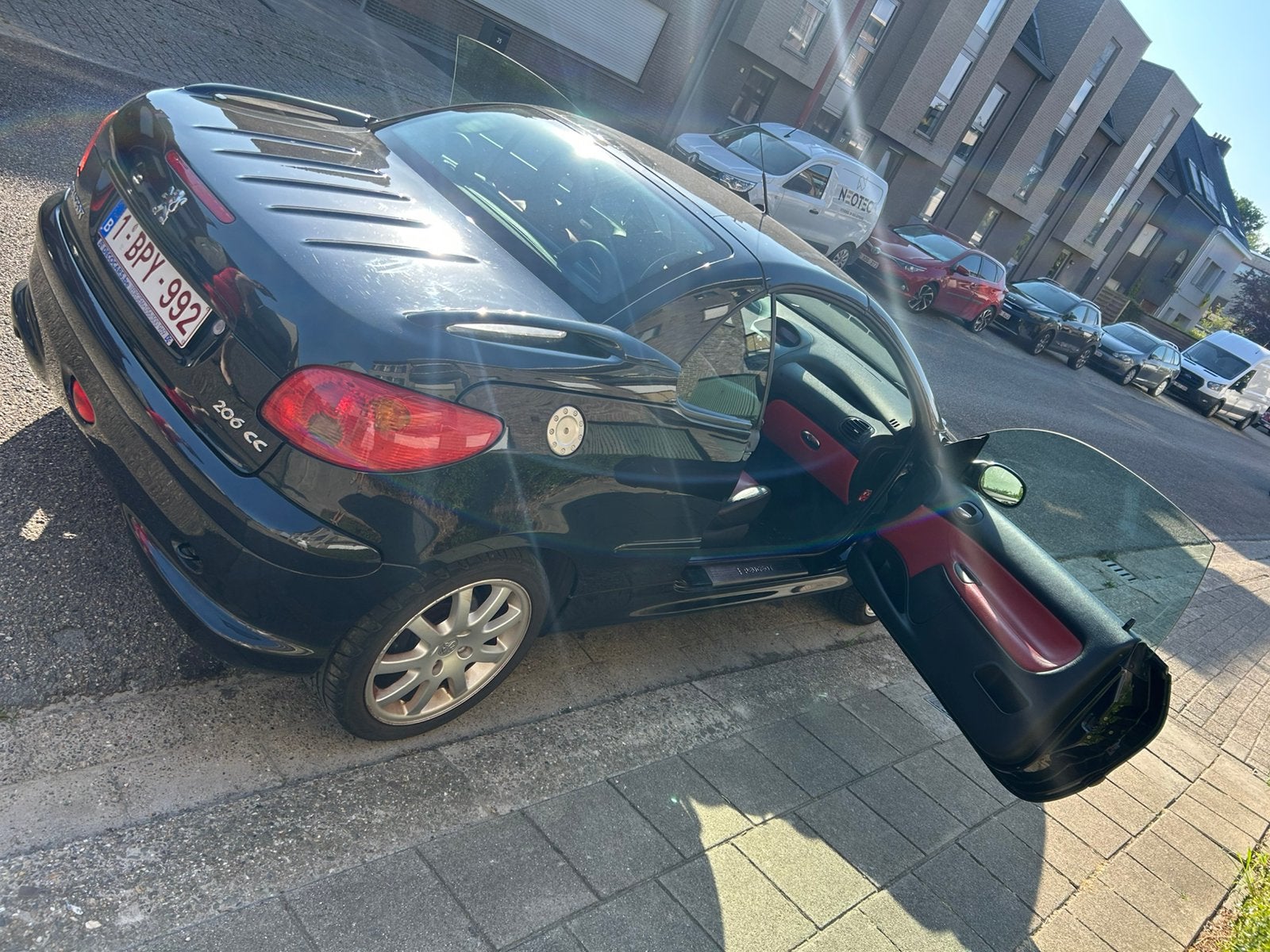 Peugeot 206 cc cabrio, Auto's, Voorwielaandrijving, 4 zetels, Lederen bekleding, Cabriolet