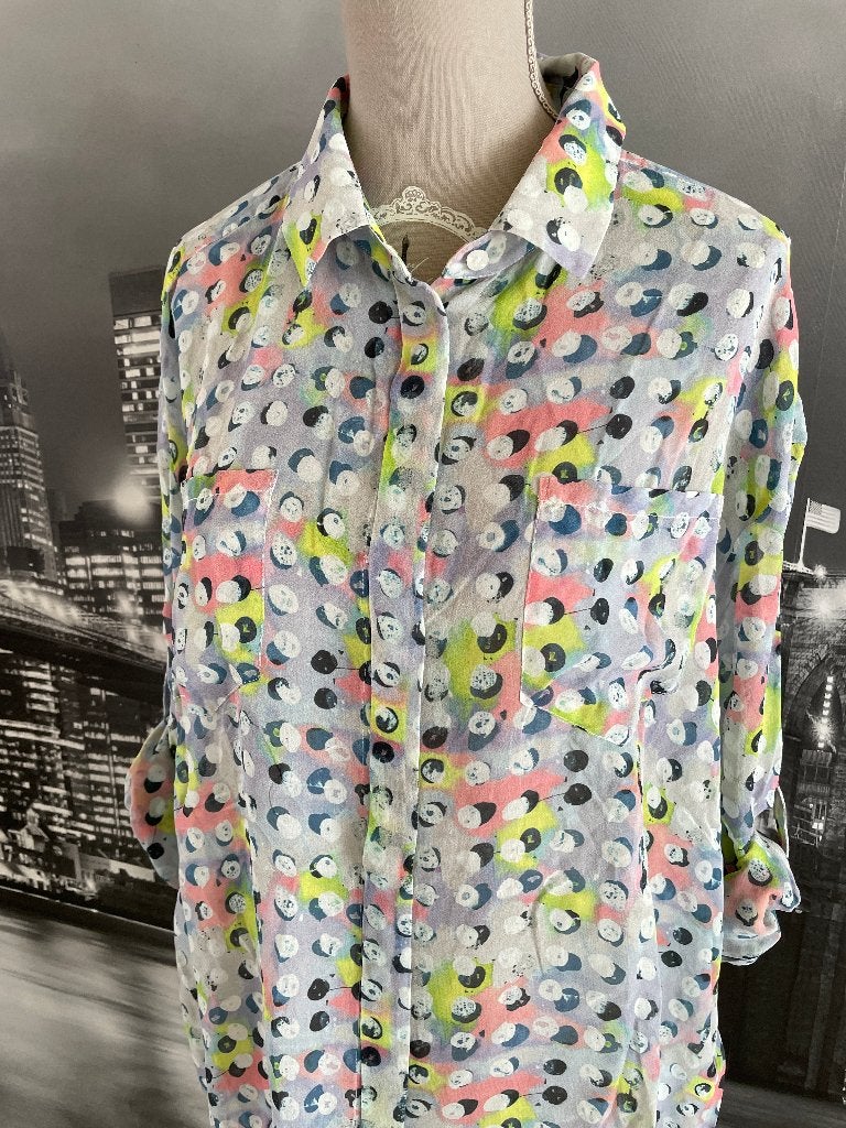 prachtige zomerse blouse ZIJDE - MarcCain 44, Overige kleuren, Verzenden, Maat 42/44 (L), Zo goed als nieuw