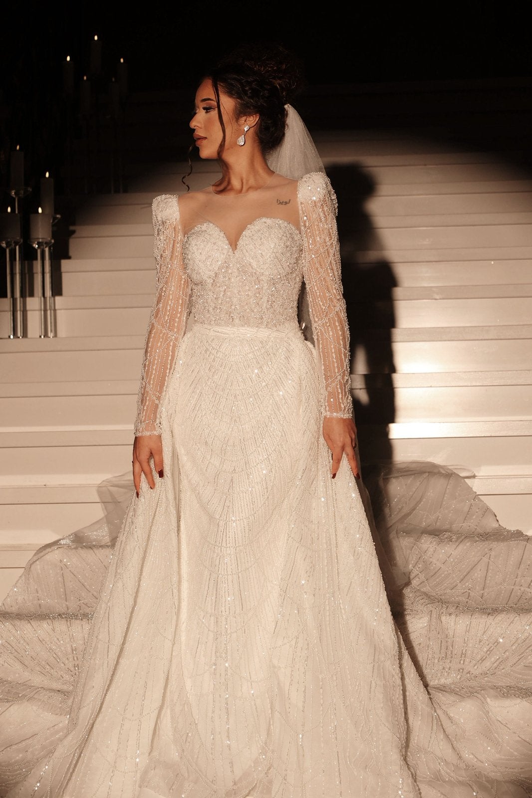 Robe de mariée 2 pieces, Enlèvement, Comme neuf, Robe de mariée