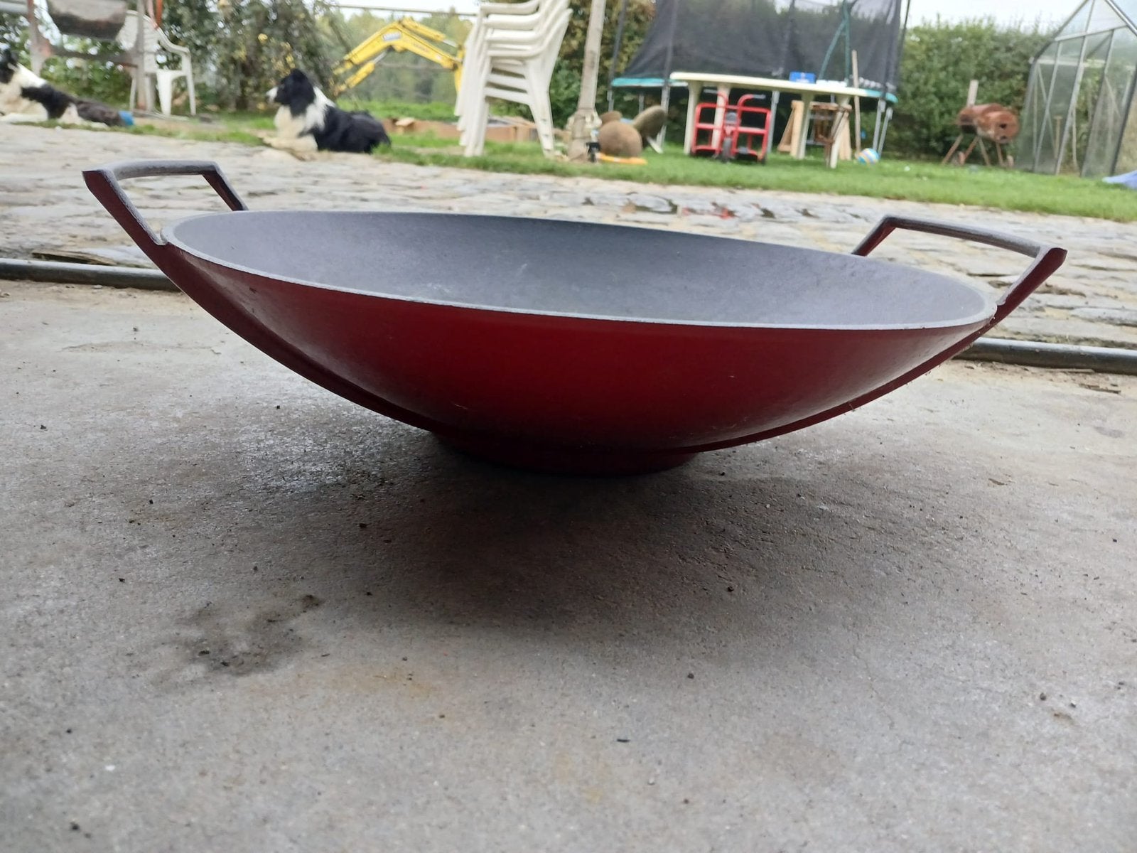 Le creuset wokpan, Ophalen, Gebruikt, Le Creuset