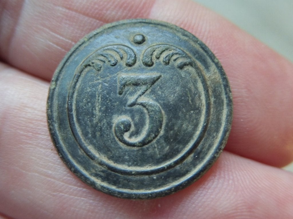 Franse uniformknoop 3e Regiment Waterloo, Napoleon, Verzenden, Landmacht, Overige typen