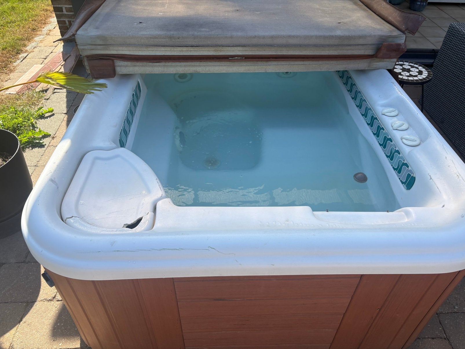 Jacuzzi pour 3 personnes, Couverture, Enlèvement ou Envoi, Encastré, Utilisé