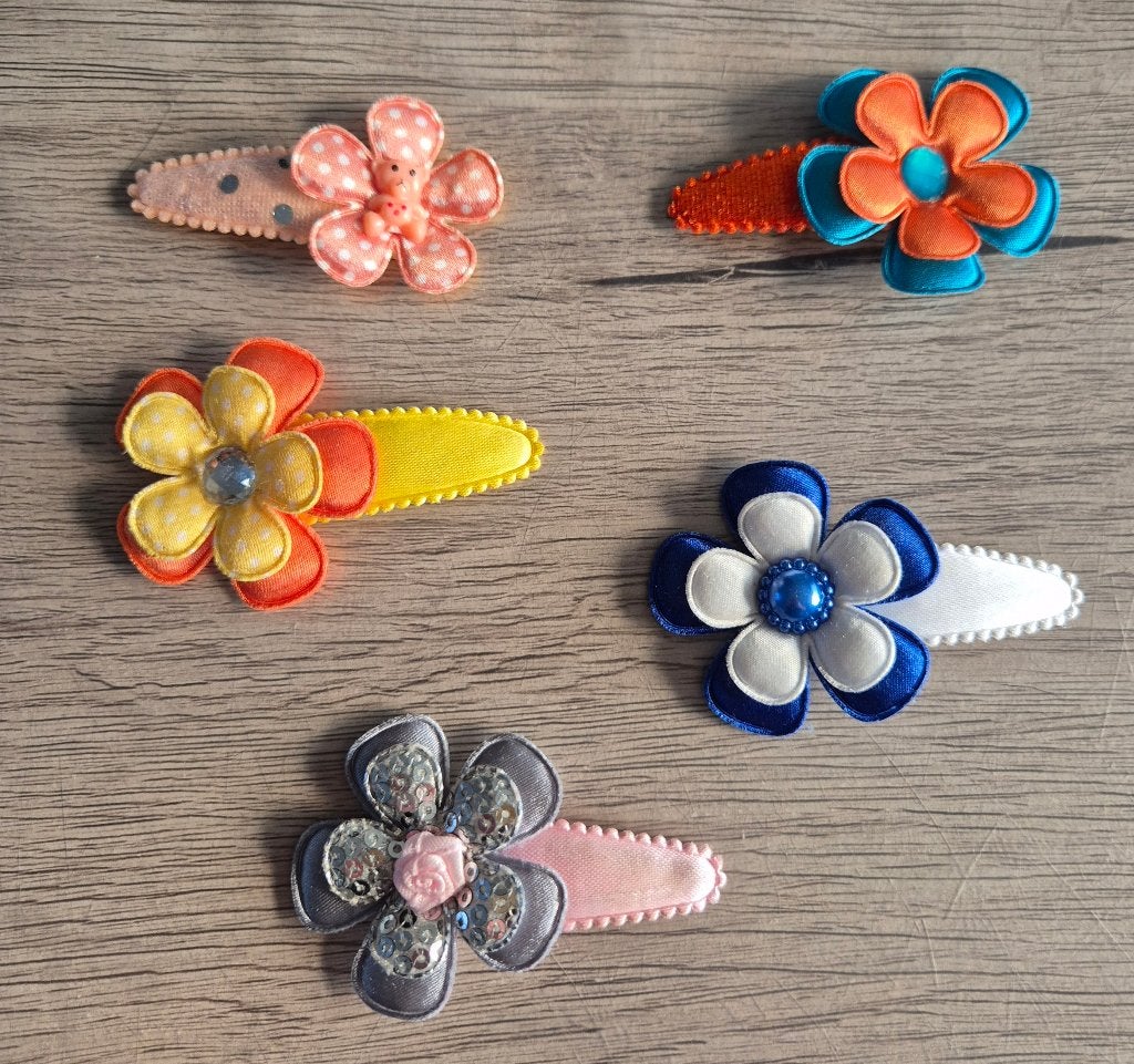 5 nieuwe zelfgemaakte haarspeldjes, Enfants & Bébés, Accessoires de mode pour enfants, Neuf, Enlèvement ou Envoi, Multicolore