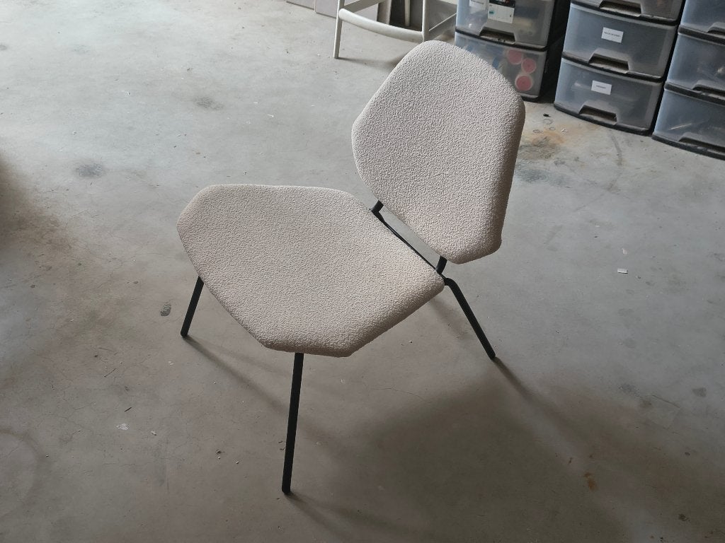 bijzetstoel lounge chair - WOUD, Enlèvement ou Envoi, Neuf, Blanc, Une