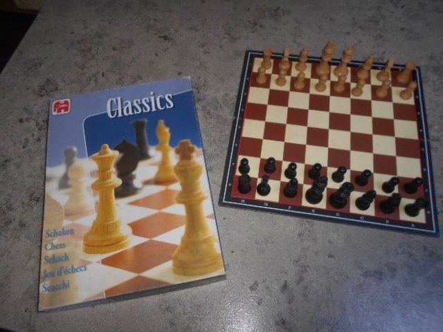Jeu d'échecs Jumbo avec pièces d'échecs en bois, Enlèvement ou Envoi, Comme neuf, JUMBO