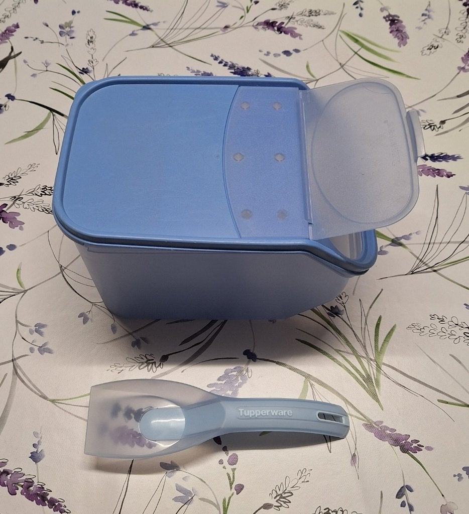 tupperware voorraad schepbak met schep voorraadbox, Enlèvement ou Envoi, Utilisé