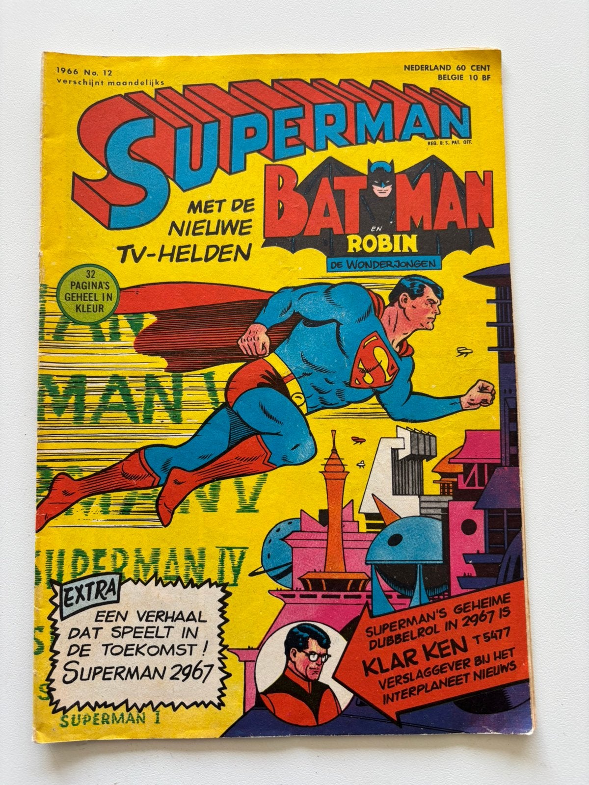 Superman strip uit 1966 in zeer goede staat., Overige gebieden, Ophalen, Gelezen, Eén comic