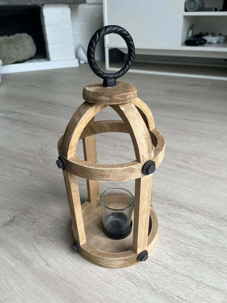 Lantaarn, Ophalen, Bruin, Zo goed als nieuw, Hout