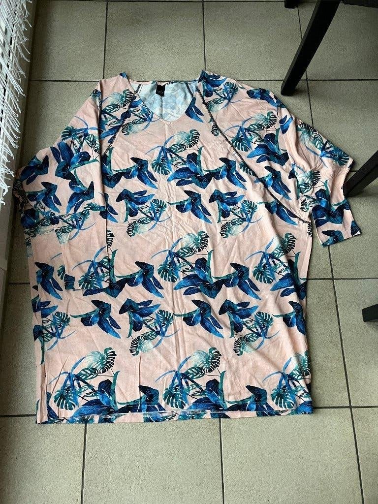 Nieuwe gekleurde korte jurk ( lange blouse ) - Maat 50 / 52, Kleding | Dames, Grote Maten, Ophalen of Verzenden, Nieuw, Jurk