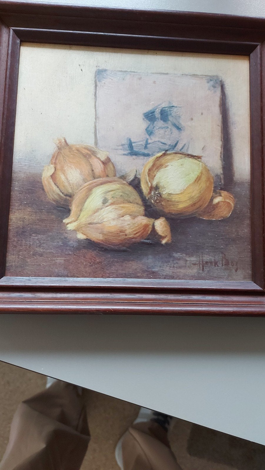 Stilleven met uien, Ophalen