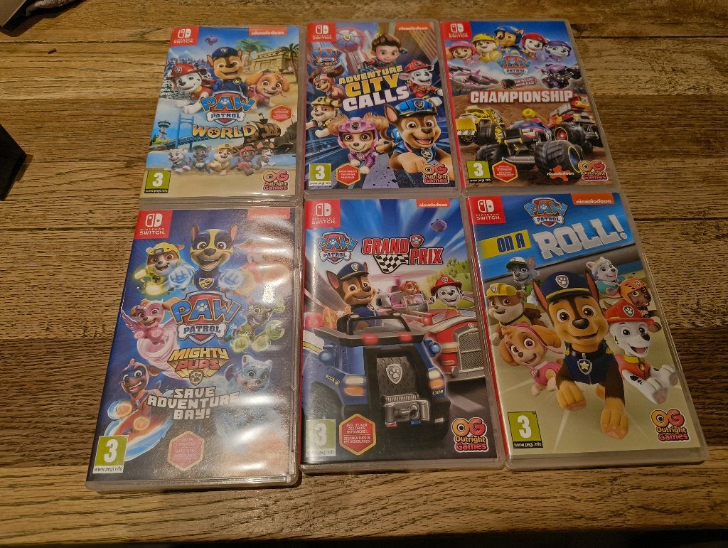 6 Paw Patrol Spelletjes Nintendo Switch, Ophalen of Verzenden, Gebruikt, Vanaf 3 jaar