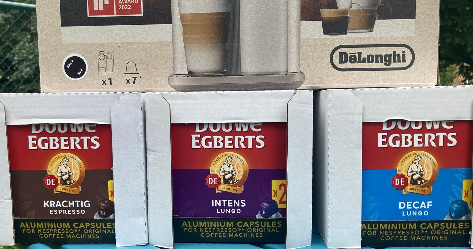 De’Longhi Gran Lattissima + 600(!) cups, Neuf, Réservoir d'eau amovible, Combiné, Dosettes et capsules de café