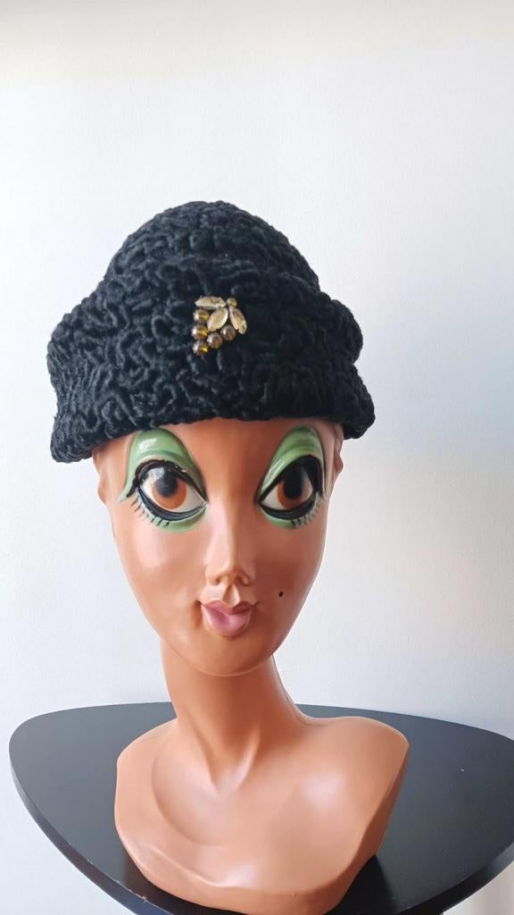 Astrakan muts jaren '50-'60, Kleding | Dames, Ophalen of Verzenden