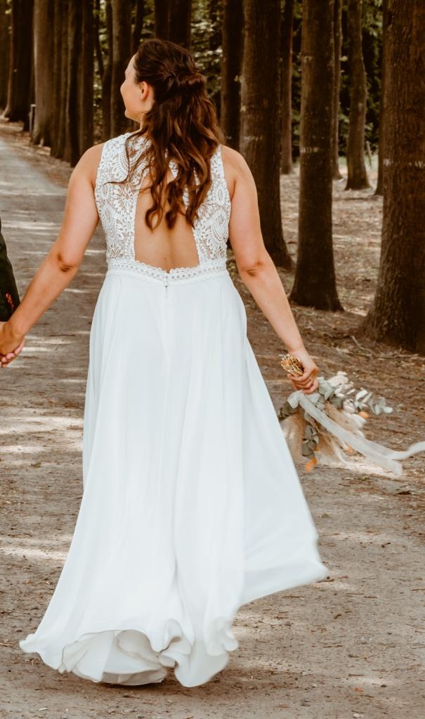 Trouwjurk, Kleding | Dames, Trouwkleding en Trouwaccessoires, Ophalen, Zo goed als nieuw, Wit, Trouwjurk
