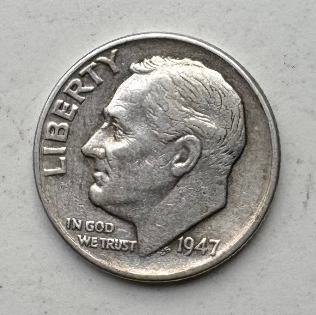 Zilveren Roosevelt Dime 1947, Timbres & Monnaies, Monnaies | Amérique, Enlèvement ou Envoi