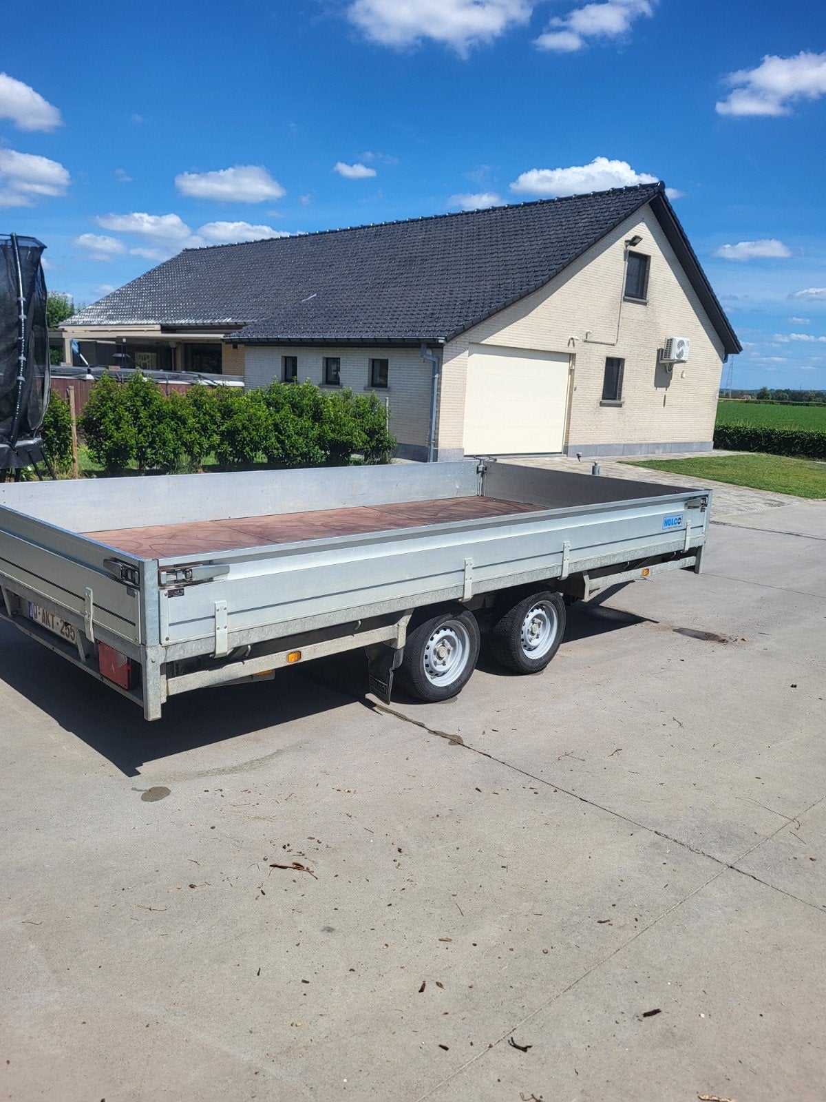 hulco aanhangwagen 4m op 2 m 3000kg, Ophalen