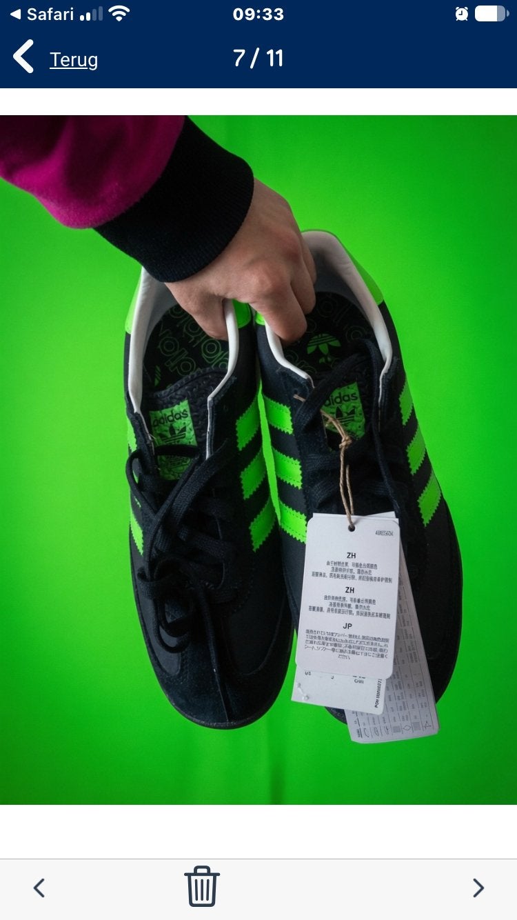 Adidas SL 72 RS Zwart-fluogroen Retro sneakers unisex, Zwart, Nieuw, Ophalen of Verzenden, Adidas