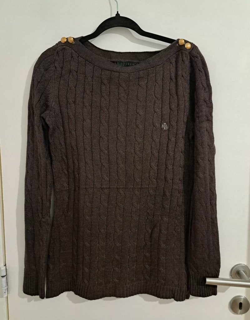 Pull Polo Ralph Laureen, Enlèvement ou Envoi, Brun, Porté, Taille 38/40 (M)