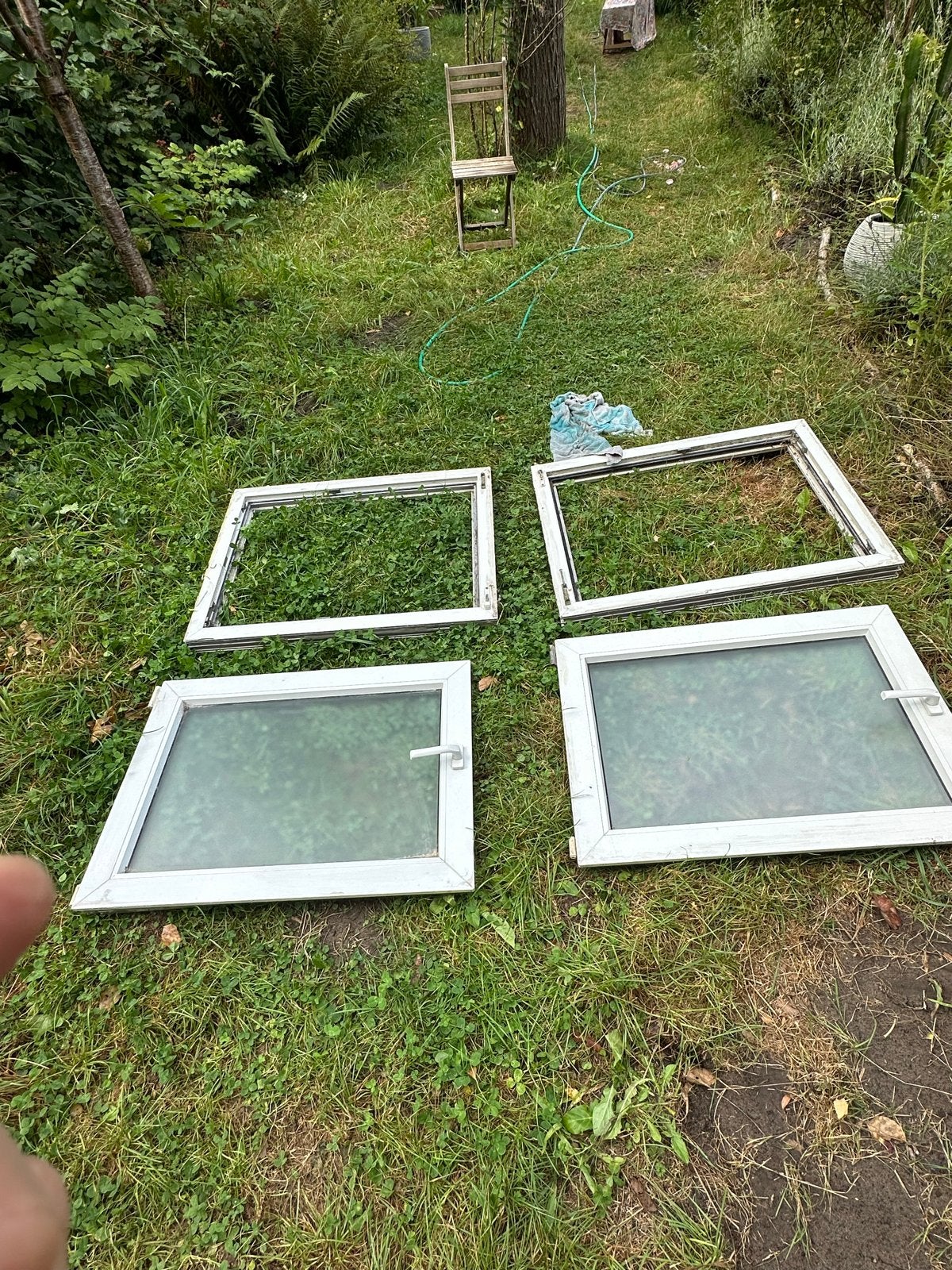 2 draai kiep dubbel glas ramen, Ophalen, Gevelraam of Ruit, Gebruikt, Minder dan 80 cm