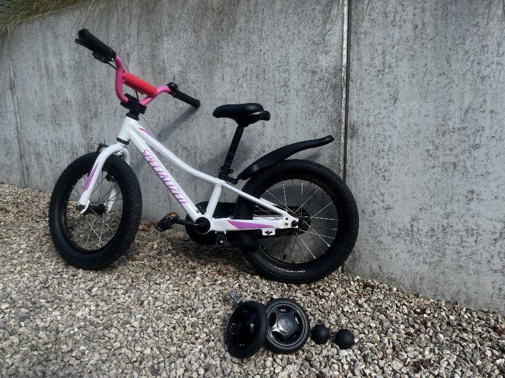 Specialized Riprock Coaster 16 kinderfiets met steunwieltjes, Terugtraprem, Gebruikt, Handrem, 16 inch