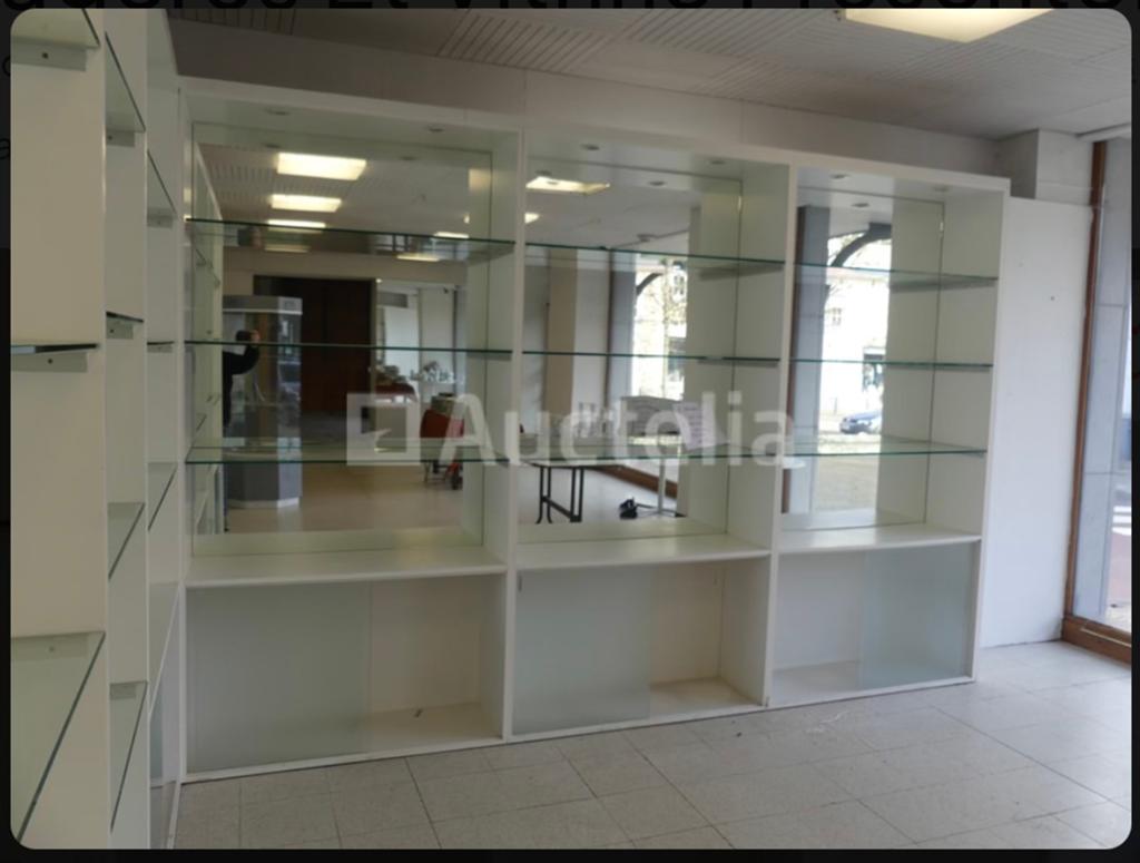 Vitrinekast 236x120x40 (4 stuks), Ophalen, Zo goed als nieuw, Glas