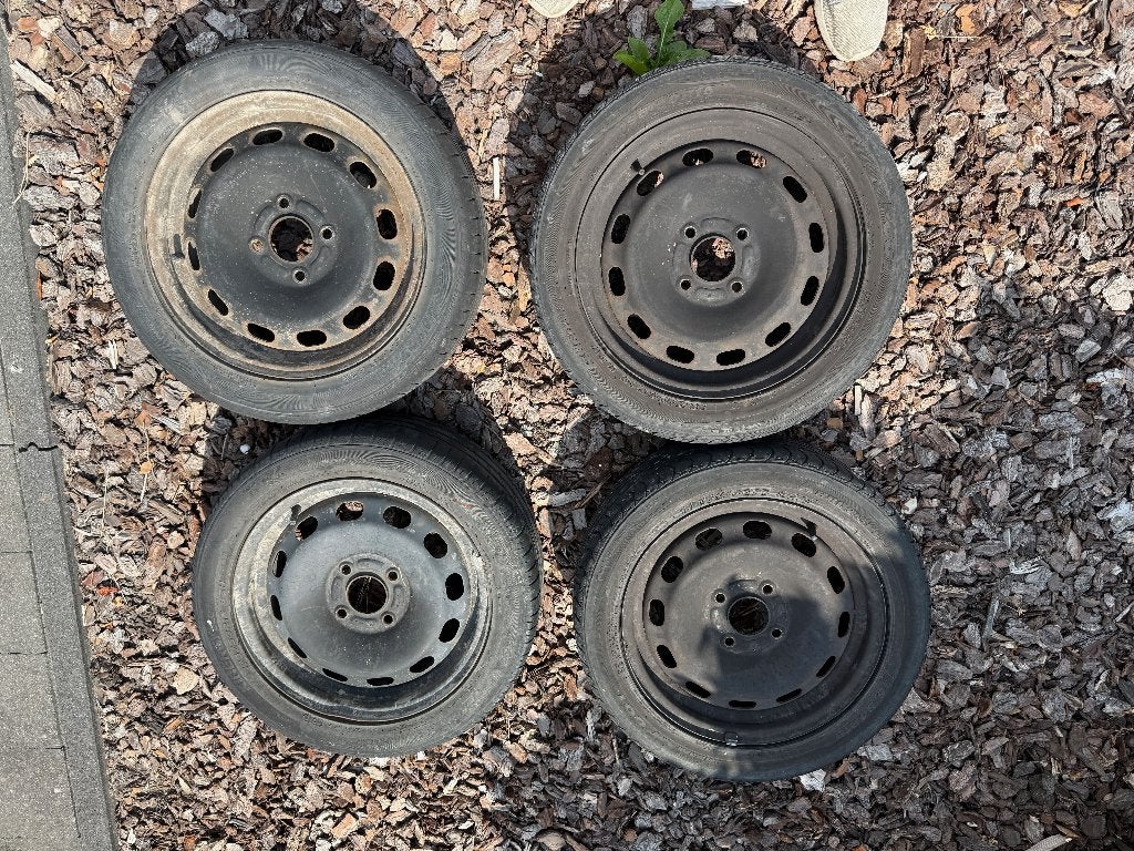 4 stalen velgen 15" Ford Fiesta 6, steek 4 x 108, Auto-onderdelen, Ophalen, Gebruikt, 15 inch, Banden en Velgen