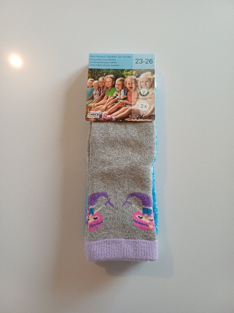 NIEUW 2 paar anti-slip sokken 'zeemeermin' maat 23/26 Alive, Meisje, Nieuw, Ophalen of Verzenden, Alive
