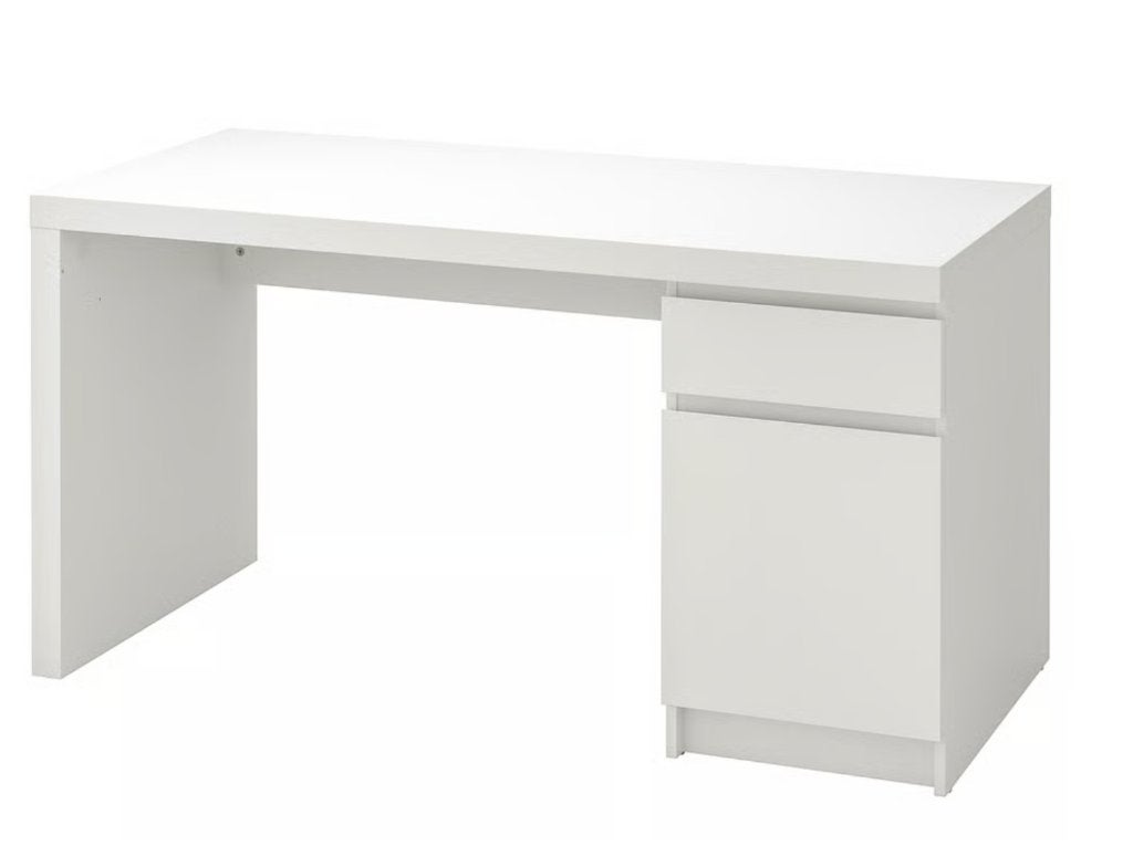 Bureau Malm ikéa blanc, Maison & Meubles, Enlèvement, Utilisé, IKEA, Démontable
