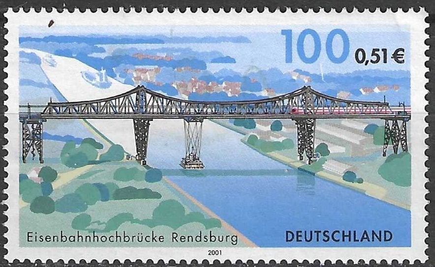 Duitsland 2001 - Yvert 2010 - Viaduct van Rendsburg (ZG), Verzenden, Postfris