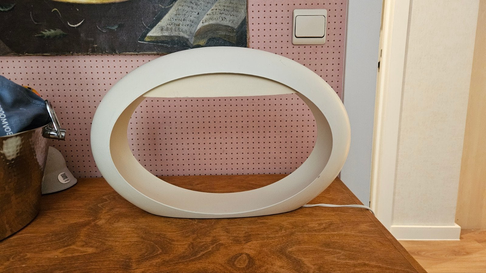 Gloria Ellipsis Italiaanse design/space age lamp, Antiquités & Art, Art | Objets design, Enlèvement, Lampe, Beige, Plastique