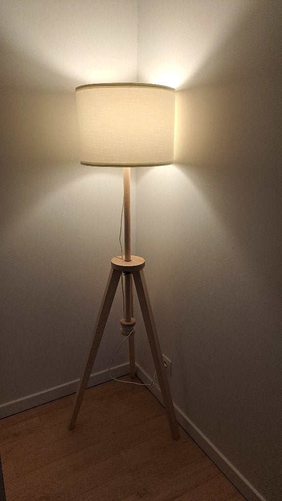 IKEA 14. Lampe sur pied LAUTERS, Maison & Meubles, Lampes | Lampadaires, Enlèvement, Comme neuf, Bois